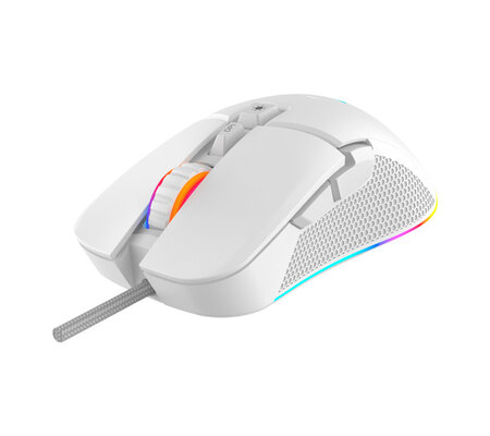 Mouse Gamer Ocelot Gaming Óptico White Pearl, Alámbrico, USB, 7200DPI, Blanco