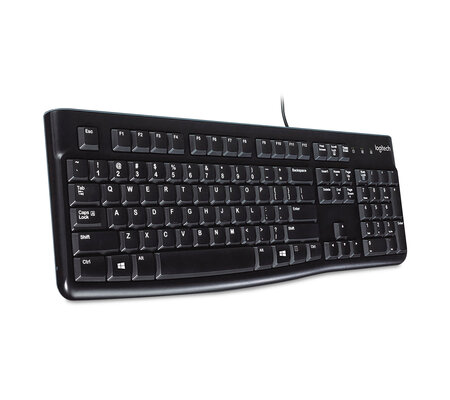 Teclado Logitech K120, USB, Alámbrico, Negro (español)