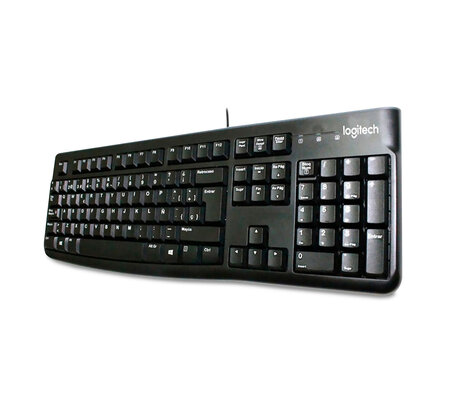 Teclado Logitech K120, USB, Alámbrico, Negro (español)