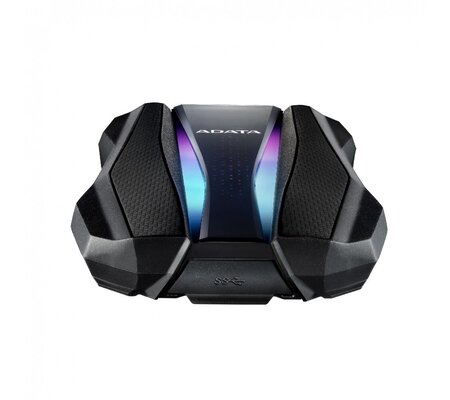 Disco Duro Externo Adata HD770G RGB 2.5", 1TB, USB, Negro, A Prueba de Agua, Polvo y Golpes