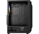 Gabinete Ocelot Gaming Polygon-E5 con Ventana, Midi-Tower, ATX/ITX/Micro ATX, USB 3.0/2.0, sin Fuente, 4 Ventiladores Instalados RGB, Negro