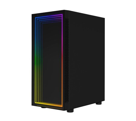 Gabinete Gamer Ocelot PORTAL-M4 - ATX/Micro ATX/Mini-ITX - 3 Ventiladores - Panel Lateral