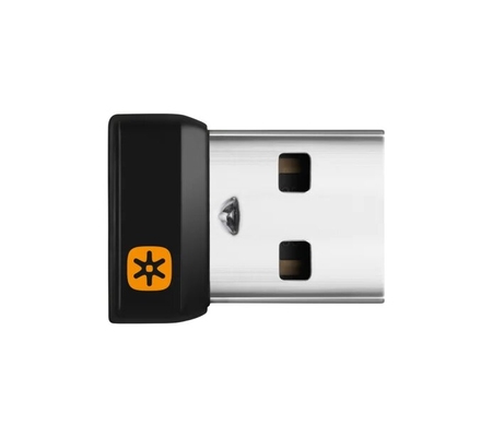 Logitech Receptor USB para Mouse/Teclado, Inalámbrico, Negro/Plata