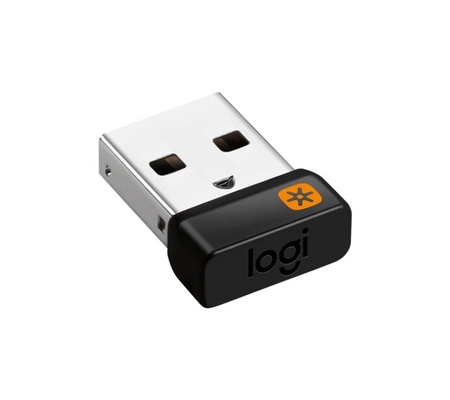 Logitech Receptor USB para Mouse/Teclado, Inalámbrico, Negro/Plata