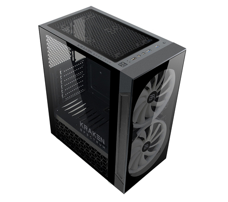 Gabinete Balam Rush Kraken con Ventana LED, Midi-Tower, ATX/Micro ATX/Mini ITX, USB 3.0, sin Fuente, Negro