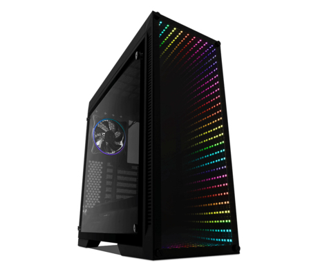 Gabinete Game Factor CSG601 con Ventana RGB, Full-Tower, ATX/E-ATX/Micro-ATX/Mini-ITX, USB 2.0/3.0, sin Fuente, 1 Ventilador Instalado, Negro