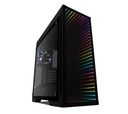 Gabinete Game Factor CSG601 con Ventana RGB, Full-Tower, ATX/E-ATX/Micro-ATX/Mini-ITX, USB 2.0/3.0, sin Fuente, 1 Ventilador Instalado, Negro