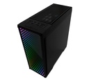 Gabinete Game Factor CSG601 con Ventana RGB, Full-Tower, ATX/E-ATX/Micro-ATX/Mini-ITX, USB 2.0/3.0, sin Fuente, 1 Ventilador Instalado, Negro