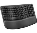 Teclado Logitech Wave Kyes Grafito Inalámbrico Ergonomico Easy-Switch Bluetooth Logi Bolt