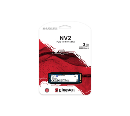 Unidad SSD M.2 Kingston 2TB (Snv2S/2000G) Nv2, PCI 4.0, Nvme, 2280
