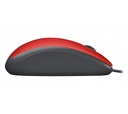 Mouse Logitech Óptico M110 Silent, Alámbrico, USB, 1000DPI, Rojo