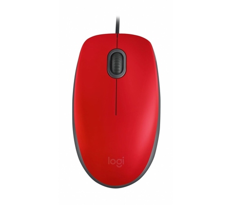 Mouse Logitech Óptico M110 Silent, Alámbrico, USB, 1000DPI, Rojo