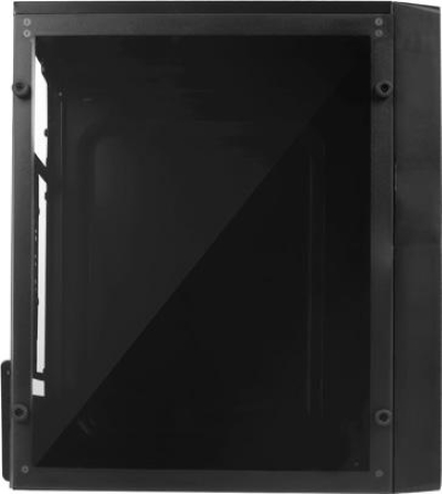 Gabinete Compacto Mini Torre Kioto Gc220 Ma x  Mb M-At x  Fuente At x  500W Panel Izq Acrilico + Frente Solido con Ranuras 2Xusb 2.0 Advanced Series negro