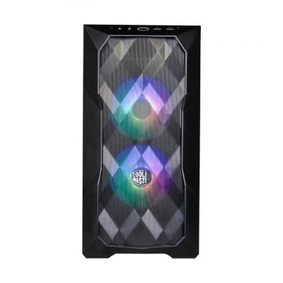 Gabinete Cooler Master MasterBox TD300 Mesh con Ventana ARGB, Mini Tower, Mini-ITX/Micro-ATX, USB 3.0, sin Fuente, 2 Ventiladores ARGB Instalados, Negro