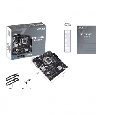 Tarjeta Madre ASUS Micro-ATX PRIME H610M-K, S-1700, Intel H610, HDMI, 96GB DDR5 para Intel ― Requiere Actualización de BIOS para Procesadores Intel 13va. Generación