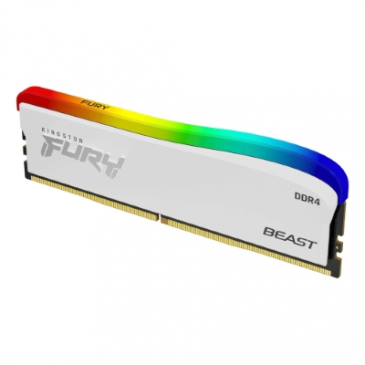 Memoria RAM Kingston FURY Beast RGB SE DDR4, 3600MHz, 16GB, Non-ECC, CL18, XMP, Blanco