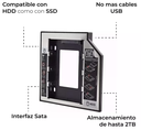 CADDY ADAPTADOR PARA SEGUNDO DISCO DURO SSD 12.7 MM