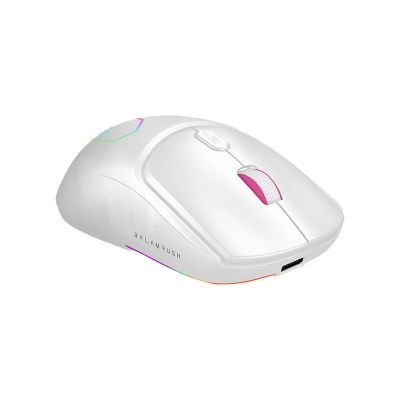 Mouse Gamer Speeder Match Mg959 Alámbrico + Caratulas Intercambiables/USB/Hasta 12800 DPi + RGB + 6 Botones/Blanco