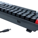 Teclado Gamer Ocelot Gaming Techno Black 60 RGB, Teclado Mecánico, Switch Blue, Alámbrico, Negro/Gris (Inglés)