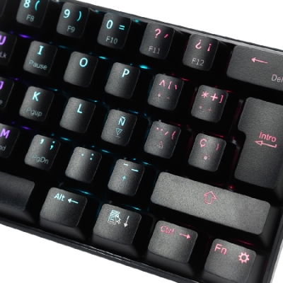 Teclado Gamer Ocelot Gaming OGMK03 RGB, Teclado Mecánico, Switch Blue, Alámbrico, Negro (Español)