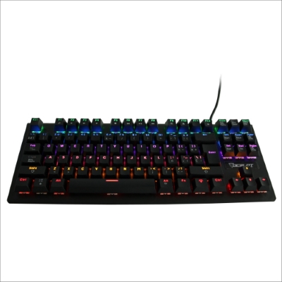 Teclado Mecanico Ocelot/Alambrico/Switch azul/Plastico/RGB/negro/colores Ajustables/Plug Play/Gamer