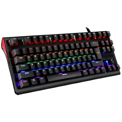 Teclado Mecanico Ocelot/Alambrico/Switch azul/Plastico/RGB/negro/colores Ajustables/Plug Play/Gamer