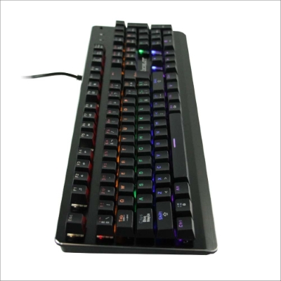 Teclado Mecanico Ocelot/Alambrico/Metalico/Switch azul/negro/RGB/Iluminacion y colores Ajustables/Plug Play/Gamer