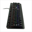 Teclado Mecanico Ocelot/Alambrico/Metalico/Switch azul/negro/RGB/Iluminacion y colores Ajustables/Plug Play/Gamer