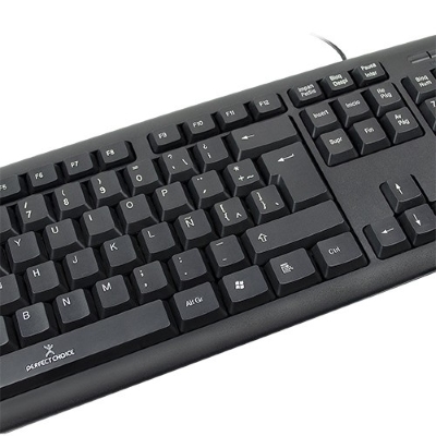 Teclado Perfect Choice PC-201038, Alámbrico, USB (Español)