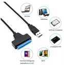 Usb 3.0 A Sata Cable Adaptador Para Disco Duro Ssd Hdd 2,5 Color Negro