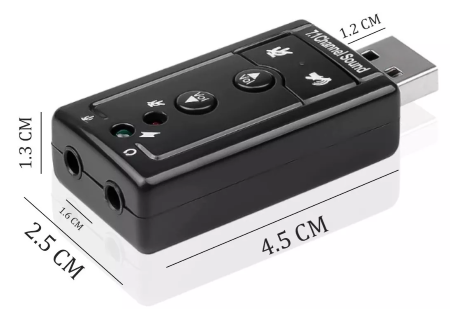 Adaptador Tarjeta De Sonido Usb 7.1 Canales Audio 3d