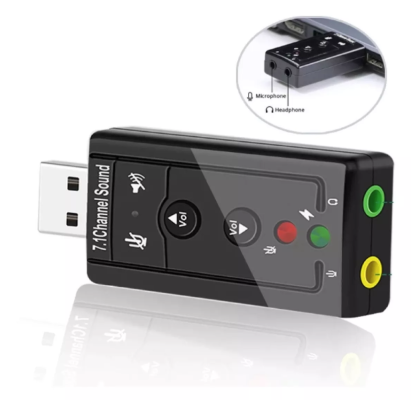 Adaptador Tarjeta De Sonido Usb 7.1 Canales Audio 3d