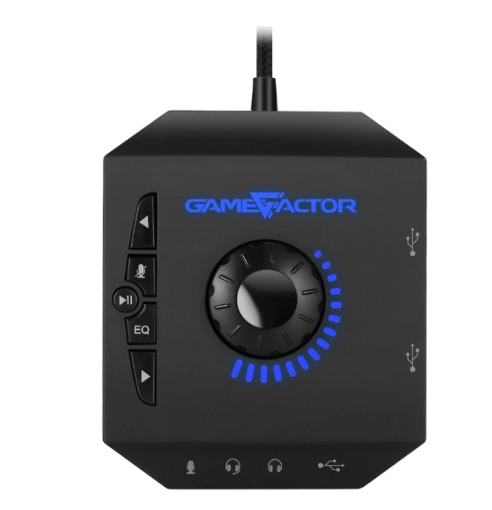 Diadema Game factor 2x3.5mm amplificador usb 7.1 canales hsg601