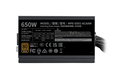 FUENTE DE PODER COOLER MASTER (MPE-6501-ACAAW-3BUS) MWE BRONZE 650 V3,80 PLUS, ESTANDAR, ATX 12V 3.1