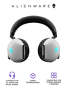 Audífonos con Micrófono, Dell Gaming Alienware Aw920H, Inalámbricos, USB-A, USB-C, Lunar Light
