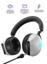 Audífonos con Micrófono, Dell Gaming Alienware Aw920H, Inalámbricos, USB-A, USB-C, Lunar Light