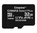 Memoria Flash Kingston Canvas Select Plus, 32GB MicroSDHC UHS-I Clase 10, con Adaptador