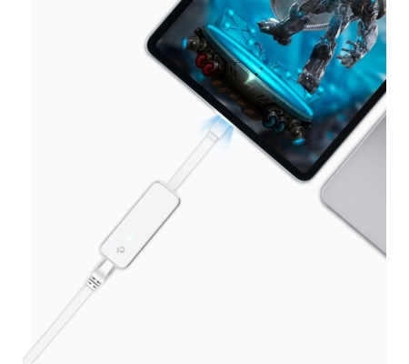 Adaptador de Red TP-Link USB Tipo C a RJ45 Gigabit Ethernet 1 Pto Ethernet RJ45 y 1 Pto USB 3.0 S.O SoportAños Win 10/8.1/8/7 Mac OS S.O Chrome Linu x  Ubuntu