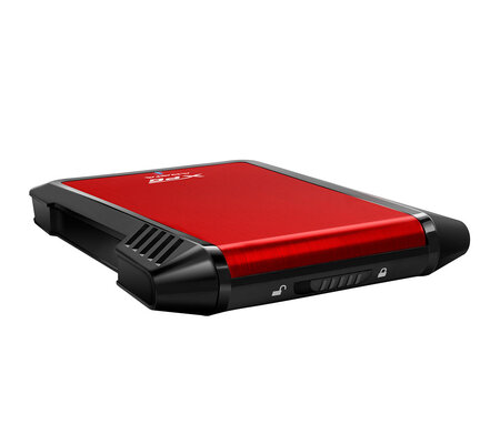 Adata Gabinete de Disco Duro EX500, 2.5'', SATA III, USB 3.1, Negro/Rojo