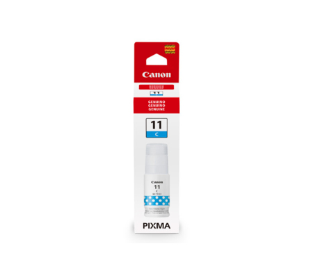 Botella de Tinta Canon Gi-11C Cyan, Rendimiento 7,700 Páginas, Compatible: G3160, G2160
