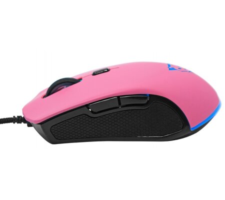Mouse Gamer Ocelot Gaming Óptico OGMM03, Alámbrico, USB A, 3200DPI, Negro/Rosa