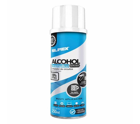 Silimex Alcohol Isopropílico en Aerosol para Limpieza de PC y Electrónica, 250ml