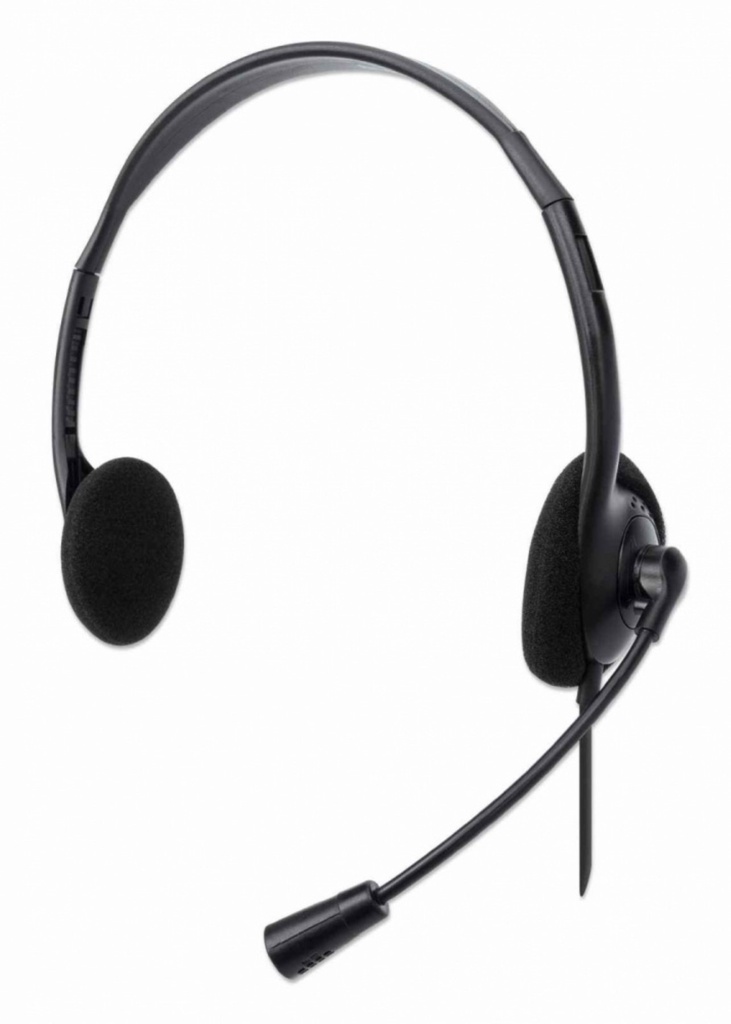 Audífono Diadema, Manhattan, 179850, C/Micrófono USB, Ligero