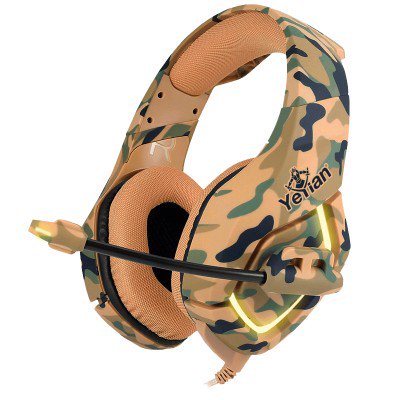 Audífonos Gamer YEYIAN (ydf-33401-D), Alambrico, 3.5mm, Cable 2 m, Camuflaje