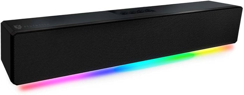 Bocina Gamer Glimm Bar Bg585 Soundbar + RGB/Bluetooth + Control Digital RGB + 10 W Rms/negro