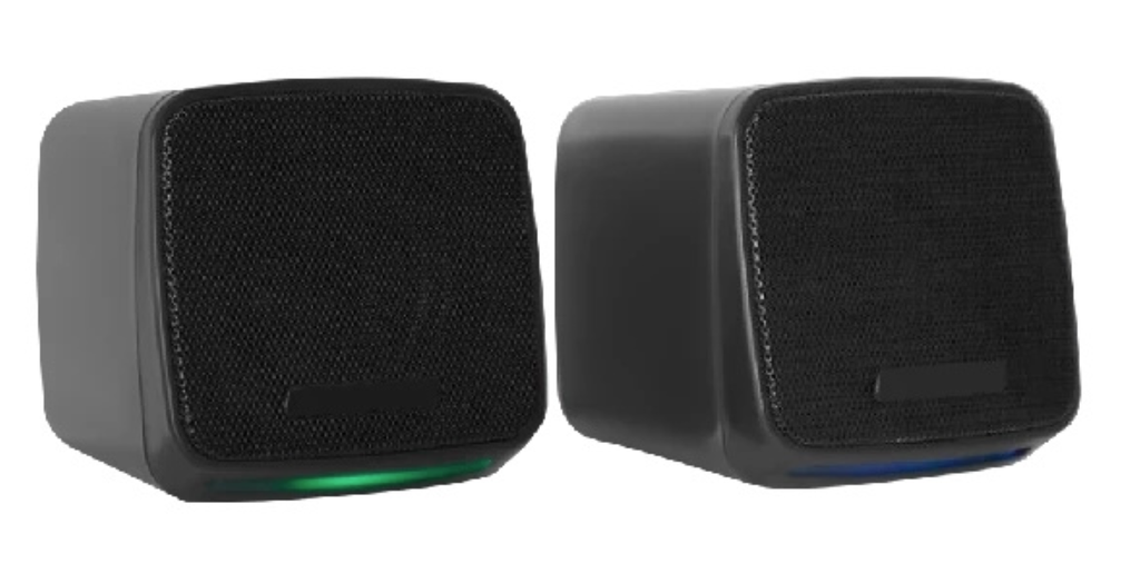 Bocinas 2.0 para Escritorio Elant Cube As430 2.0 Ch + Alimentación USB a 6W + Cone x ión 3.5mm + Control de Volumen Advanced Series negro