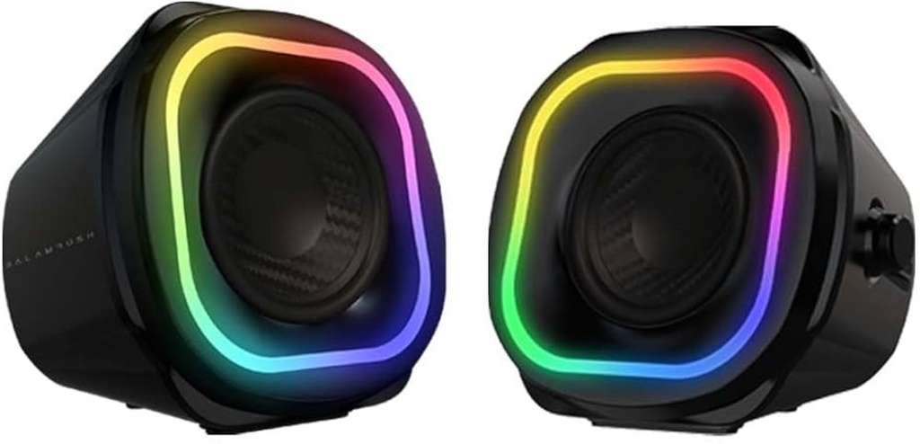Bocinas Gamer Glimm Quad Bg555 Inalámbricas/Bluetooth + 10 W + 2.0 Ch/Iluminación RGB+ 2.0 Canales/negro