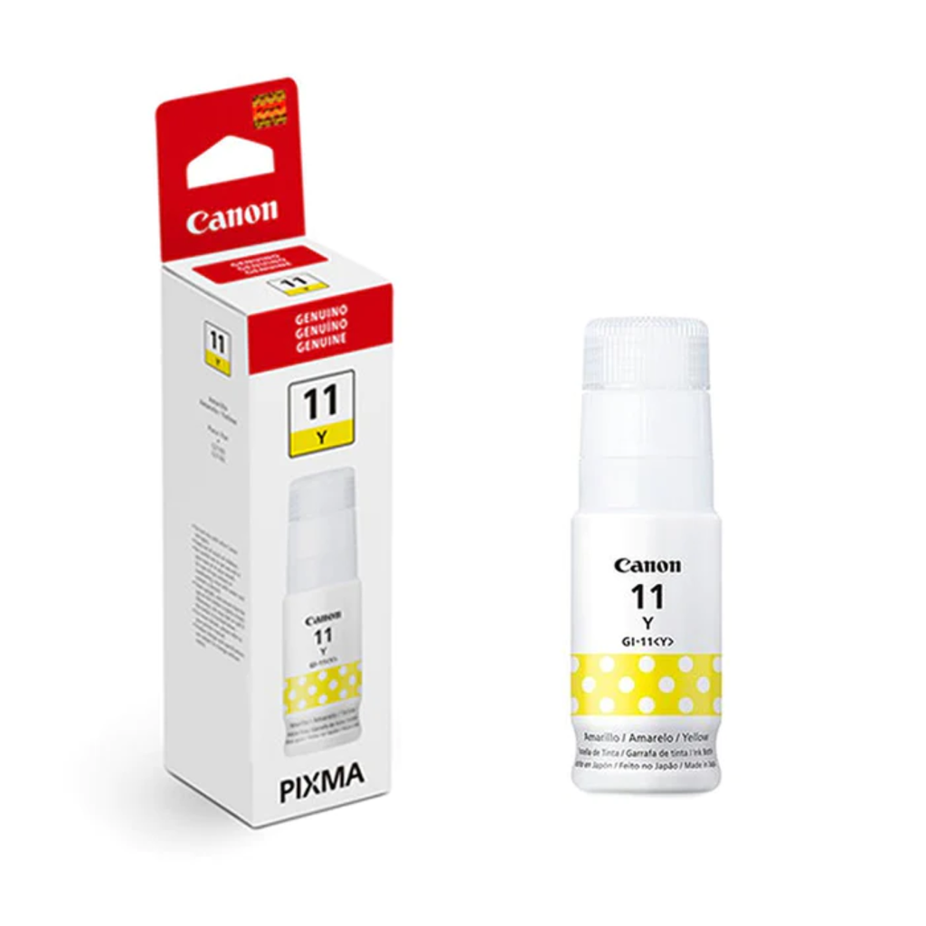 Botella de Tinta Canon Gi-11y Amarillo, Rendimiento 7, 700 Páginas, Compatible: G3160, G2160