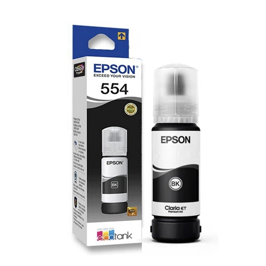 Cartucho Epson Modelo T554 negro Pigmento, para L8160, L8180