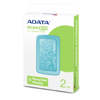 Disco Duro Externo Adata HC300 Eco 2.5", 2TB, USB 3.2, Verde - para Mac/PC